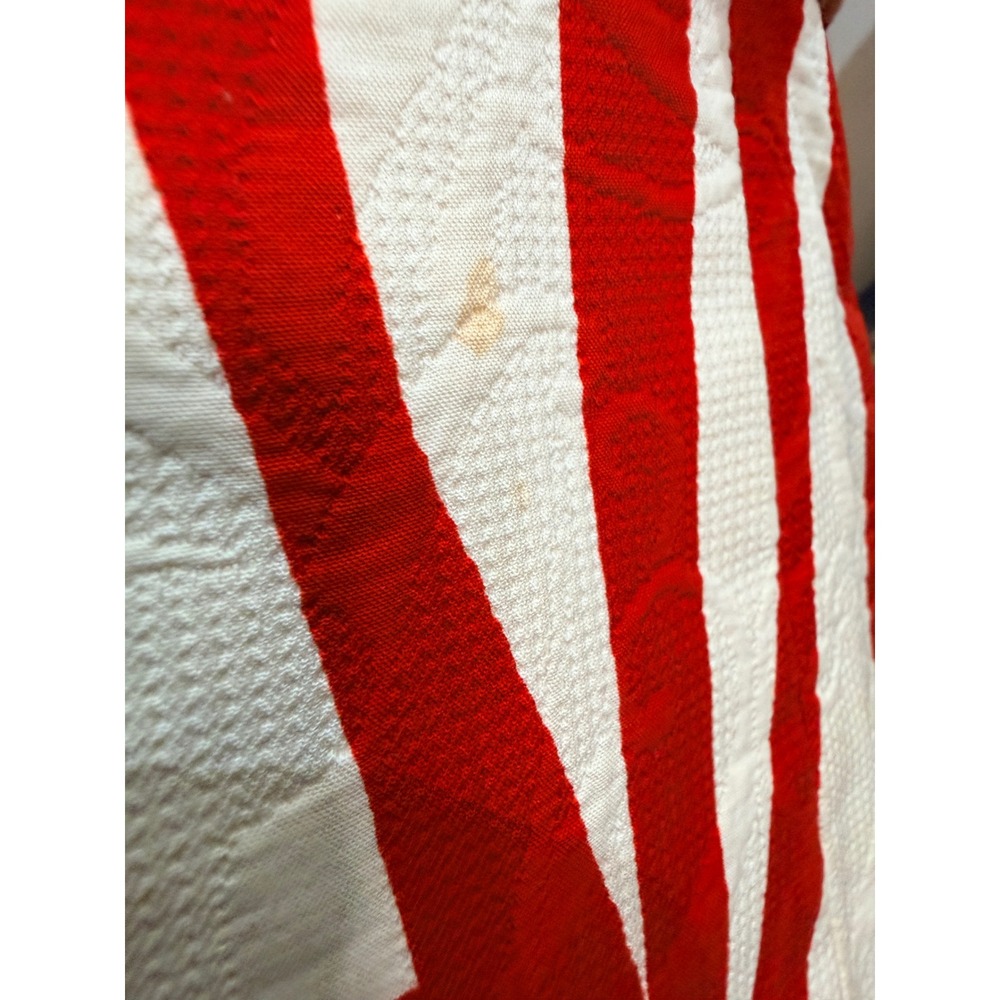 Vintage Red White Geometric Abstract Mod Skirt Suit Set Talon Zipper 60s - Picture 7 of 15